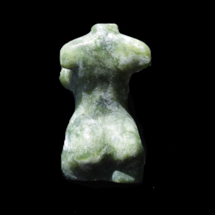 Green Jasper Hand-carved crystal goddess 42-47mm 20-30g