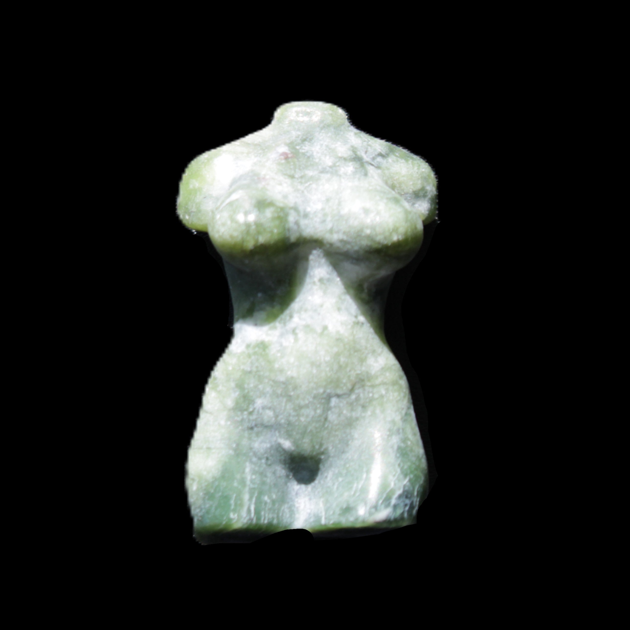 Green Jasper Hand-carved crystal goddess 42-47mm 20-30g