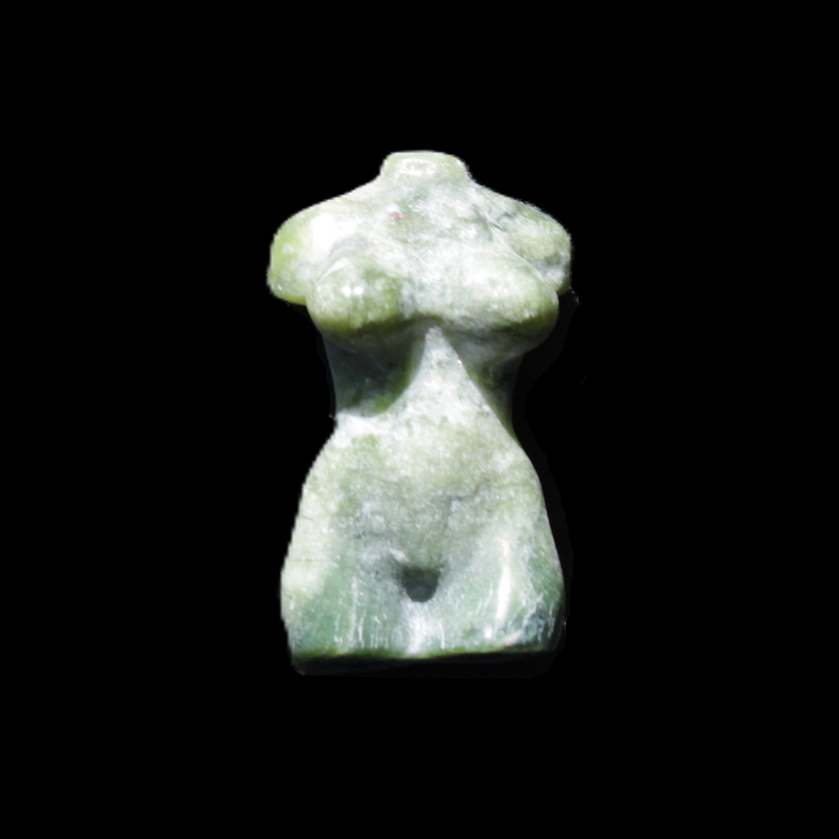 Green Jasper Hand-carved crystal goddess 42-47mm 20-30g