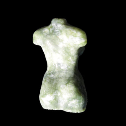 Green Jasper Hand-carved crystal goddess 42-47mm 20-30g