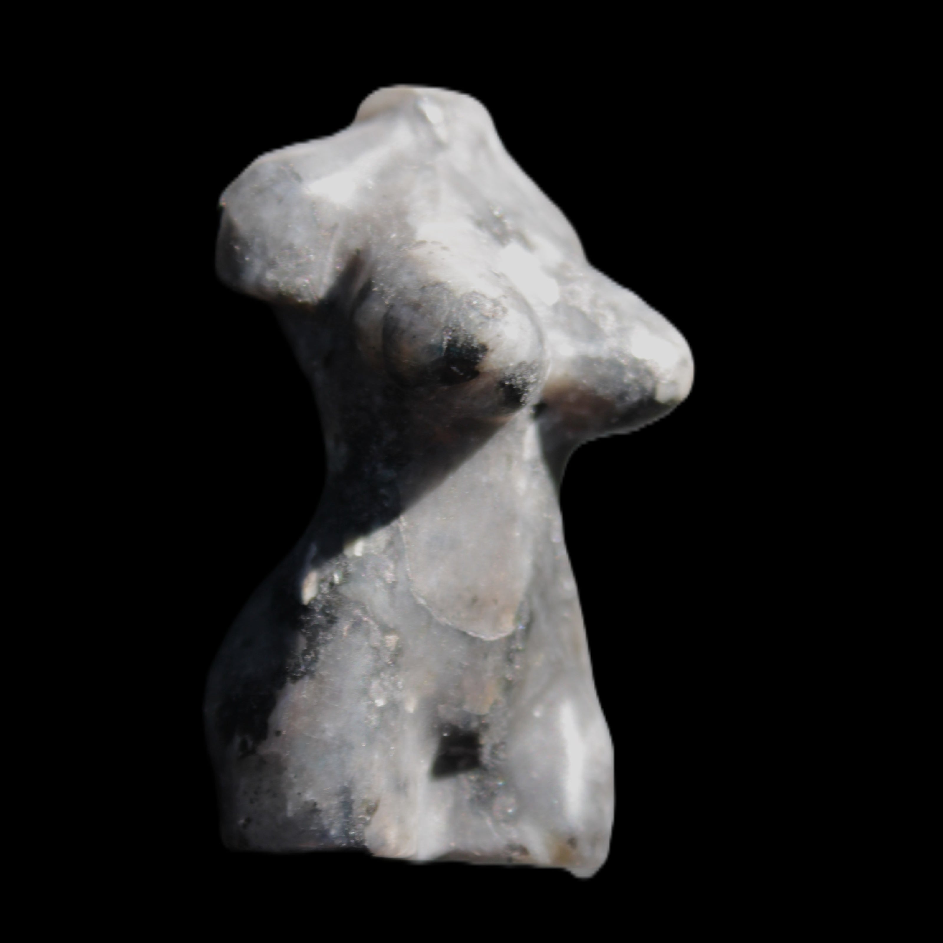 Larvikite Hand-carved crystal goddess 42-47mm 20-30g