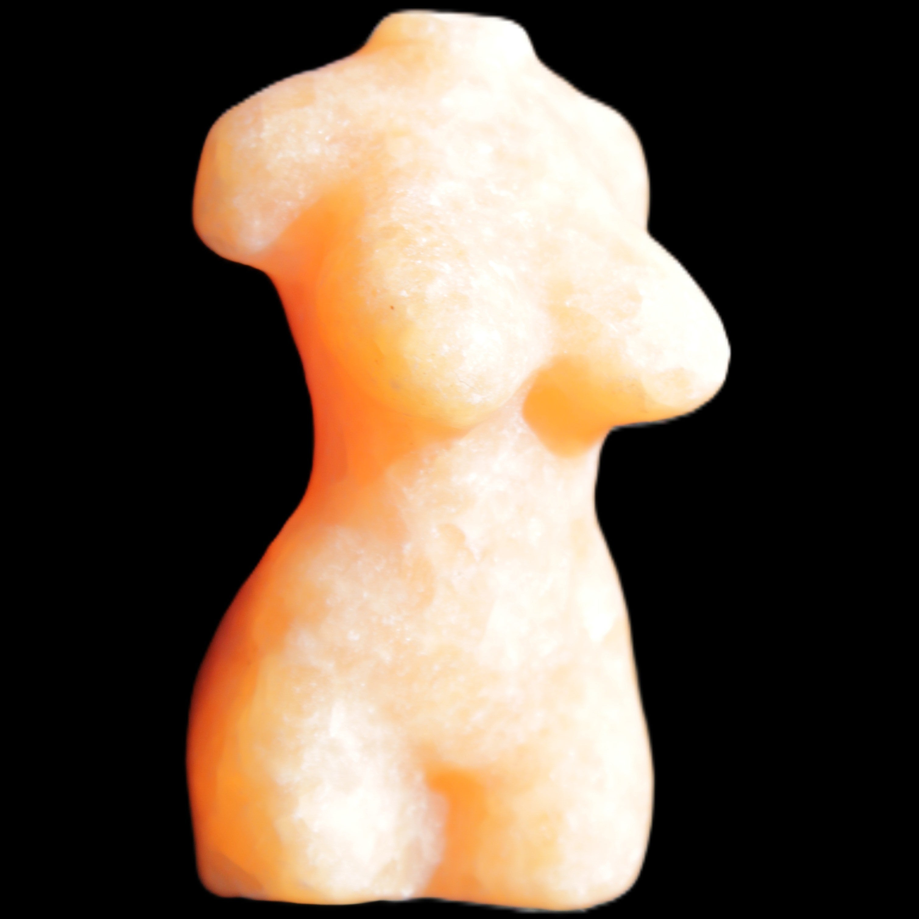 Hand-carved crystal goddess 42-47mm 20-30g in sunlight - Rocks and Things Store