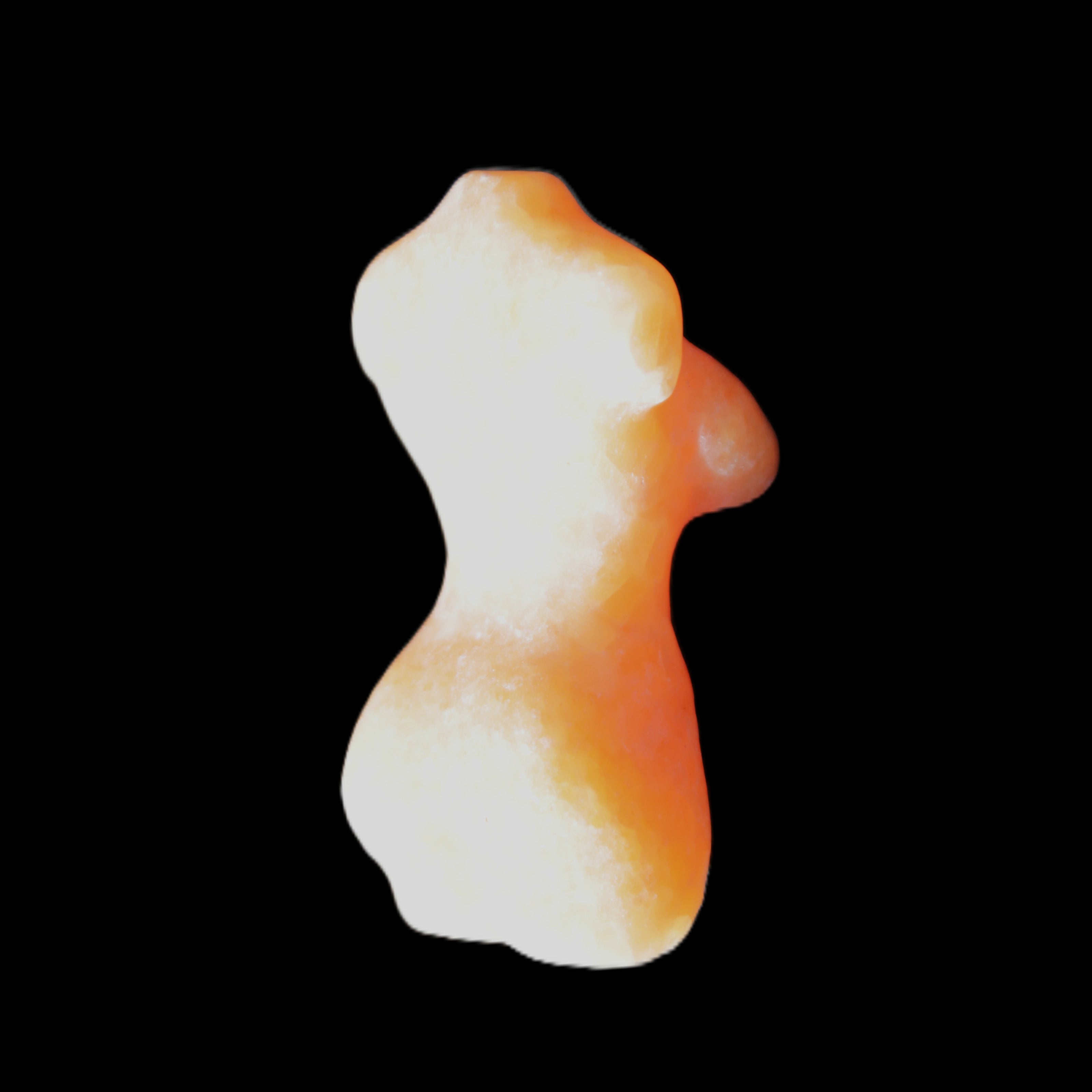 Hand-carved crystal goddess 42-47mm 20-30g in sunlight - Rocks and Things Store