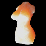 Orange Aventurine Hand-carved crystal goddess 42-47mm 20-30g in sunlight - Rocks and Things Store