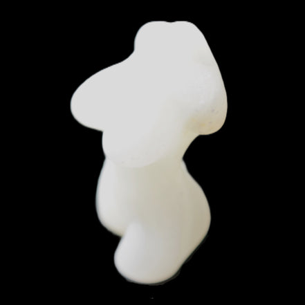 White Afghan Jade Hand-carved crystal goddess 42-47mm 20-30g in sunlight - Rocks and Things Store