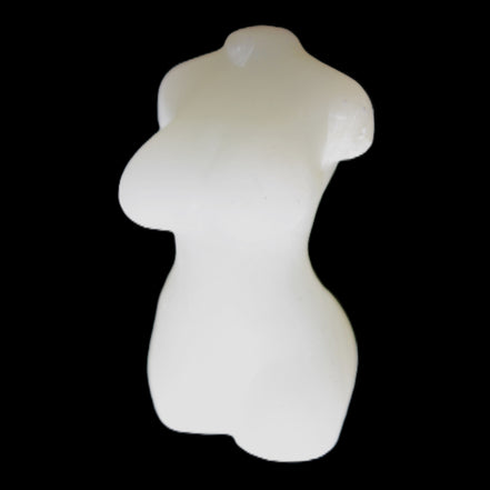 White Afghan Jade Hand-carved crystal goddess 42-47mm 20-30g in sunlight - Rocks and Things Store