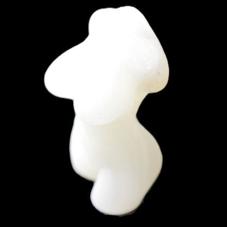 White Afghan Jade Hand-carved crystal goddess 42-47mm 20-30g in sunlight - Rocks and Things Store