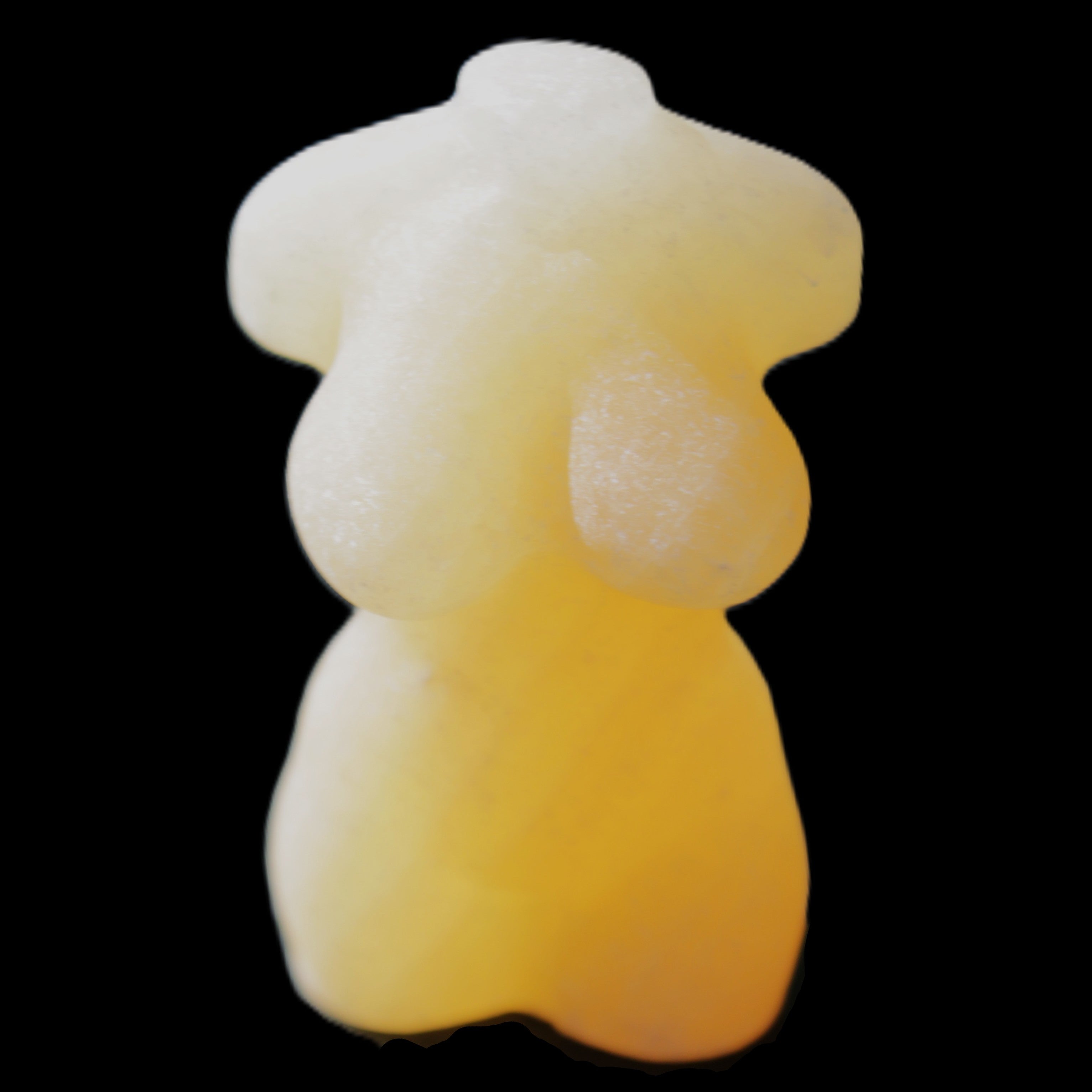 Calcite Hand-carved crystal goddess 42-47mm 20-30g in sunlight - Rocks and Things Store