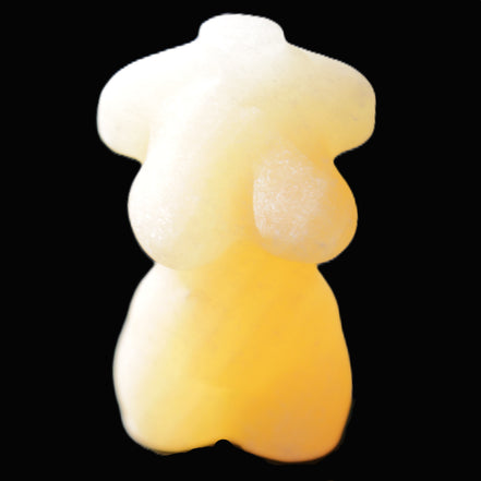 Hand-carved crystal goddess 42-47mm 20-30g in sunlight - Rocks and Things Store