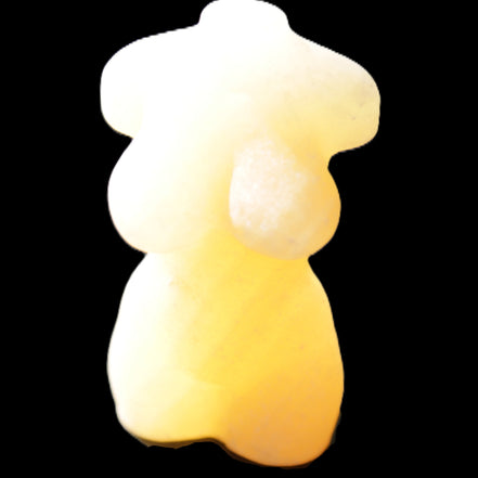 Hand-carved crystal goddess 42-47mm 20-30g in sunlight - Rocks and Things Store