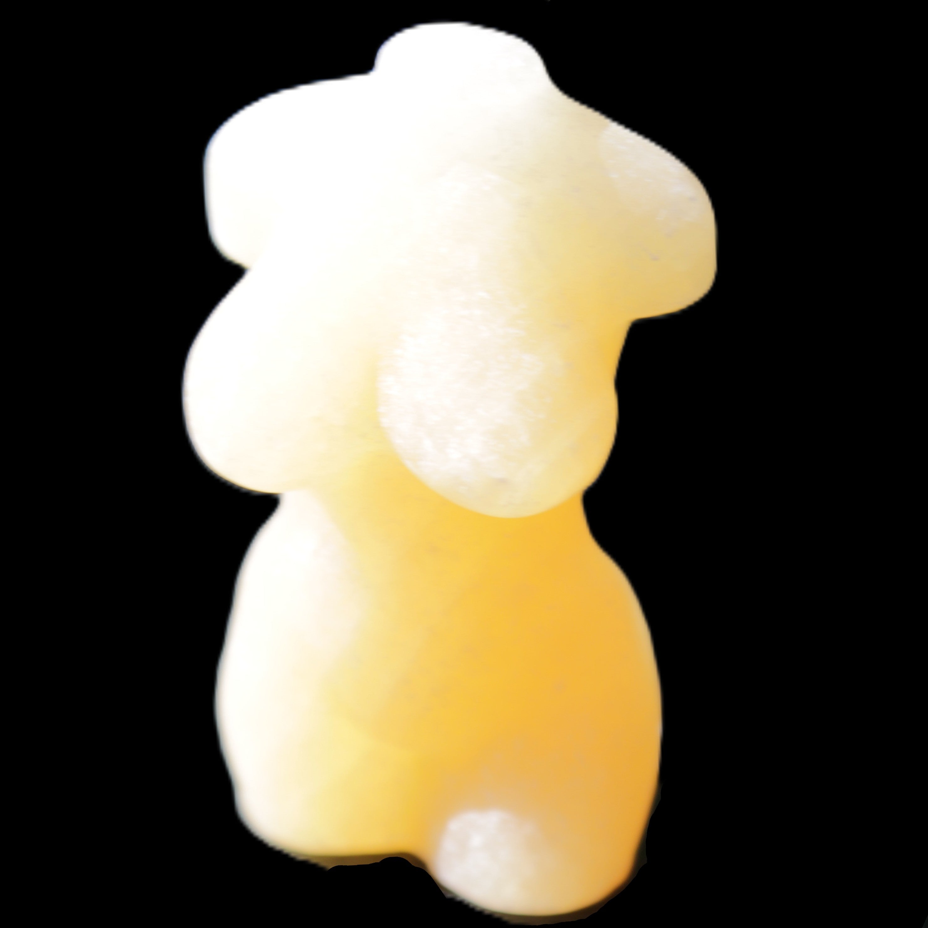 Calcite Hand-carved crystal goddess 42-47mm 20-30g in sunlight - Rocks and Things Store