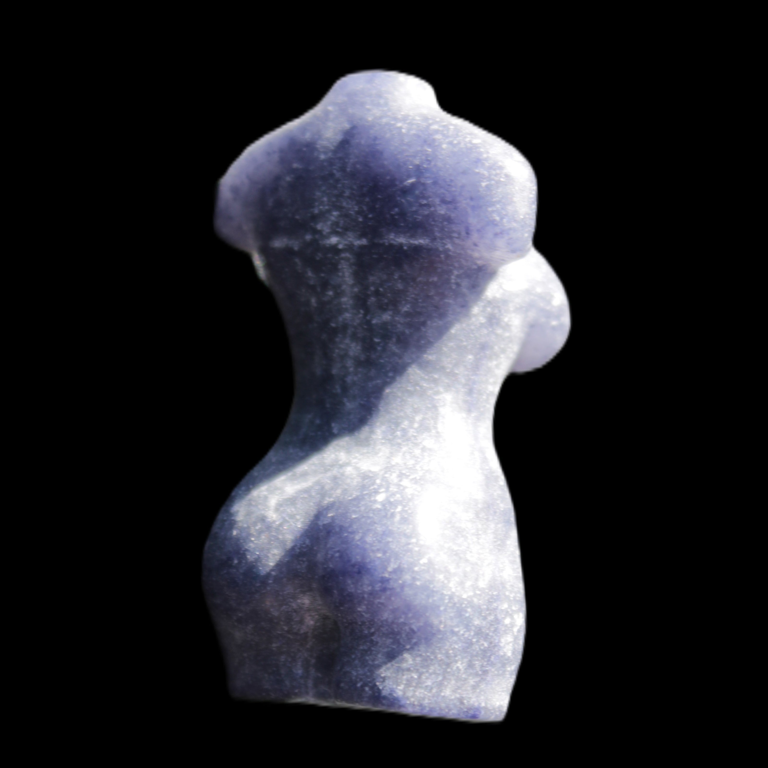 Hand-carved crystal goddess 42-47mm 20-30g in sunlight - Rocks and Things Store