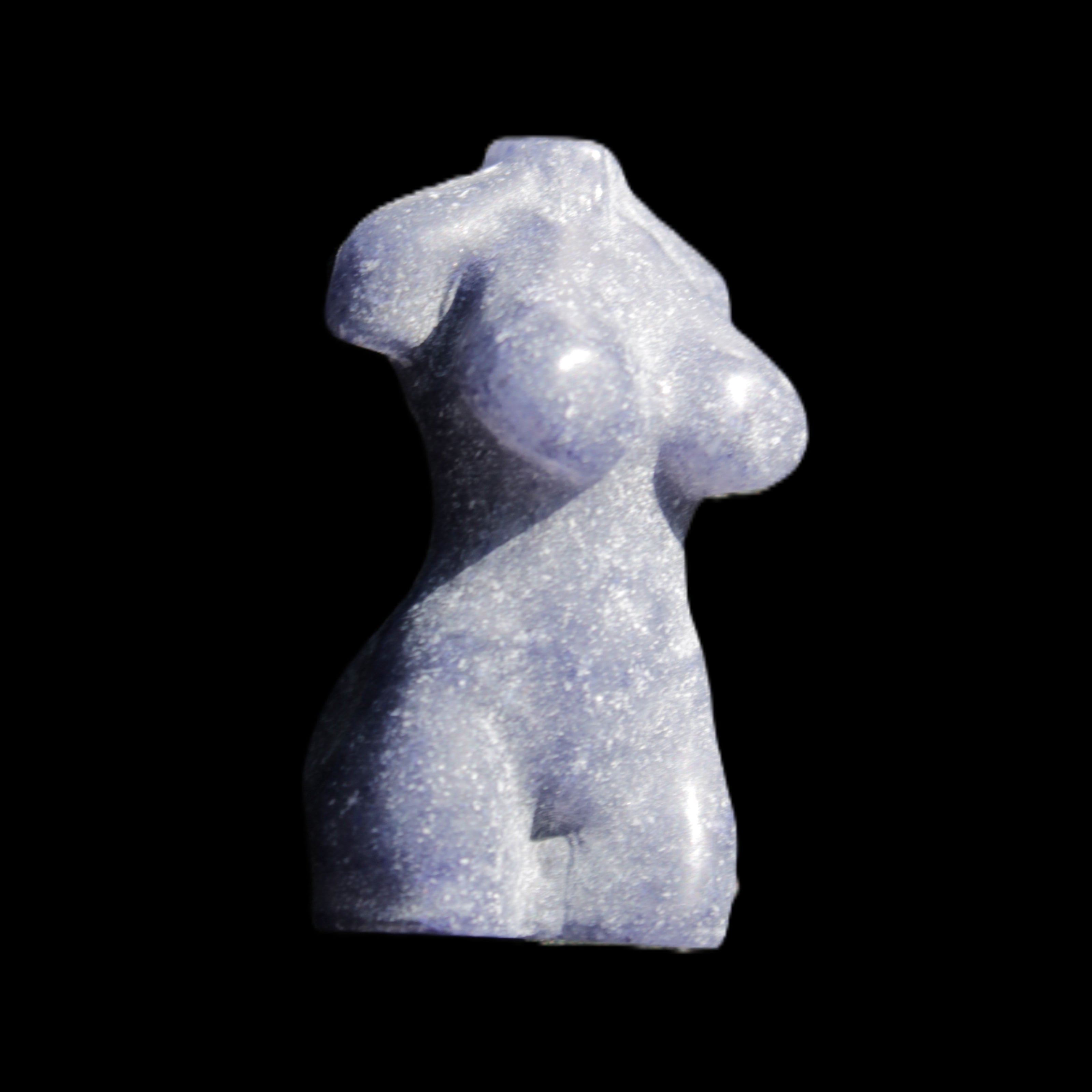 Hand-carved crystal goddess 42-47mm 20-30g in sunlight - Rocks and Things Store
