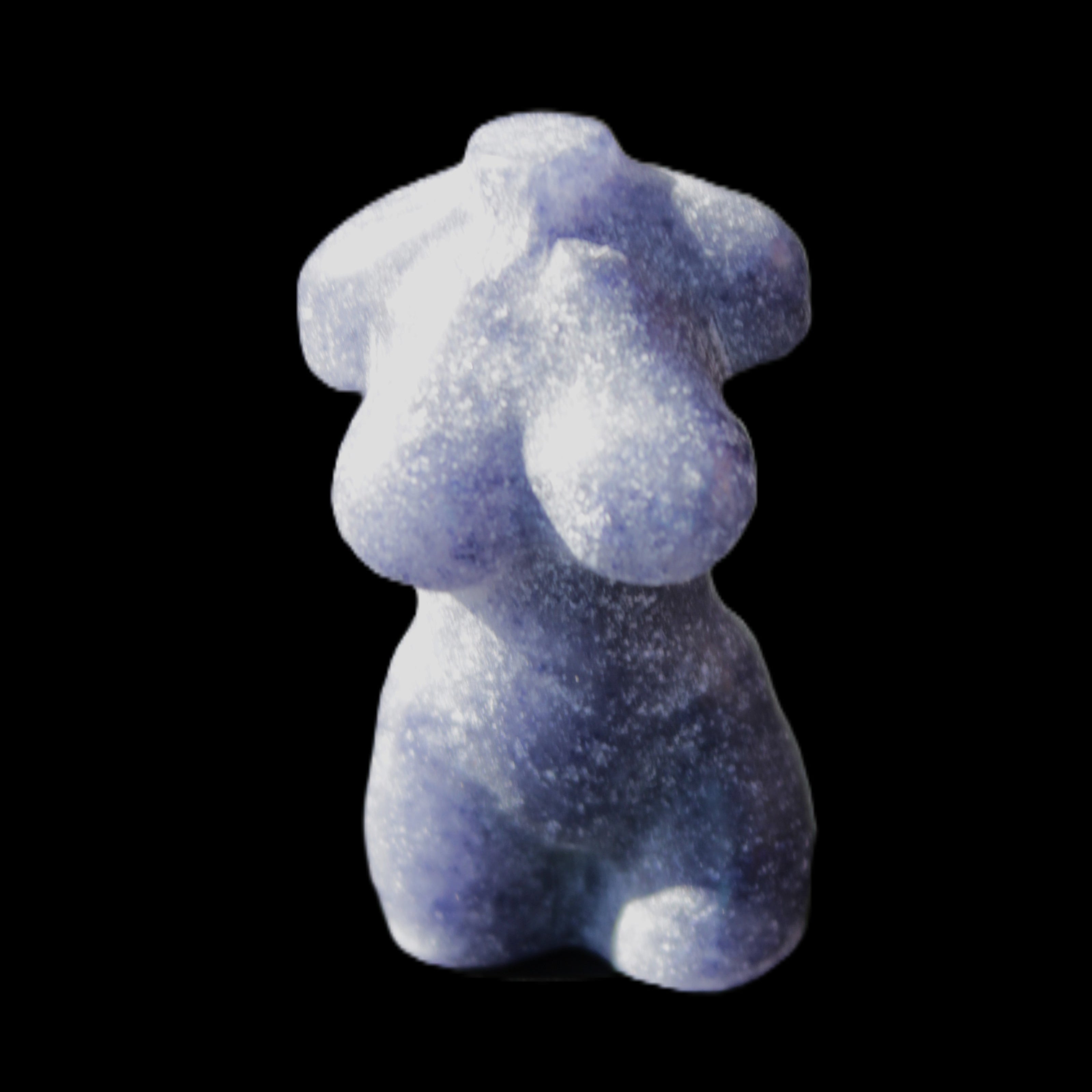 Hand-carved crystal goddess 42-47mm 20-30g in sunlight - Rocks and Things Store