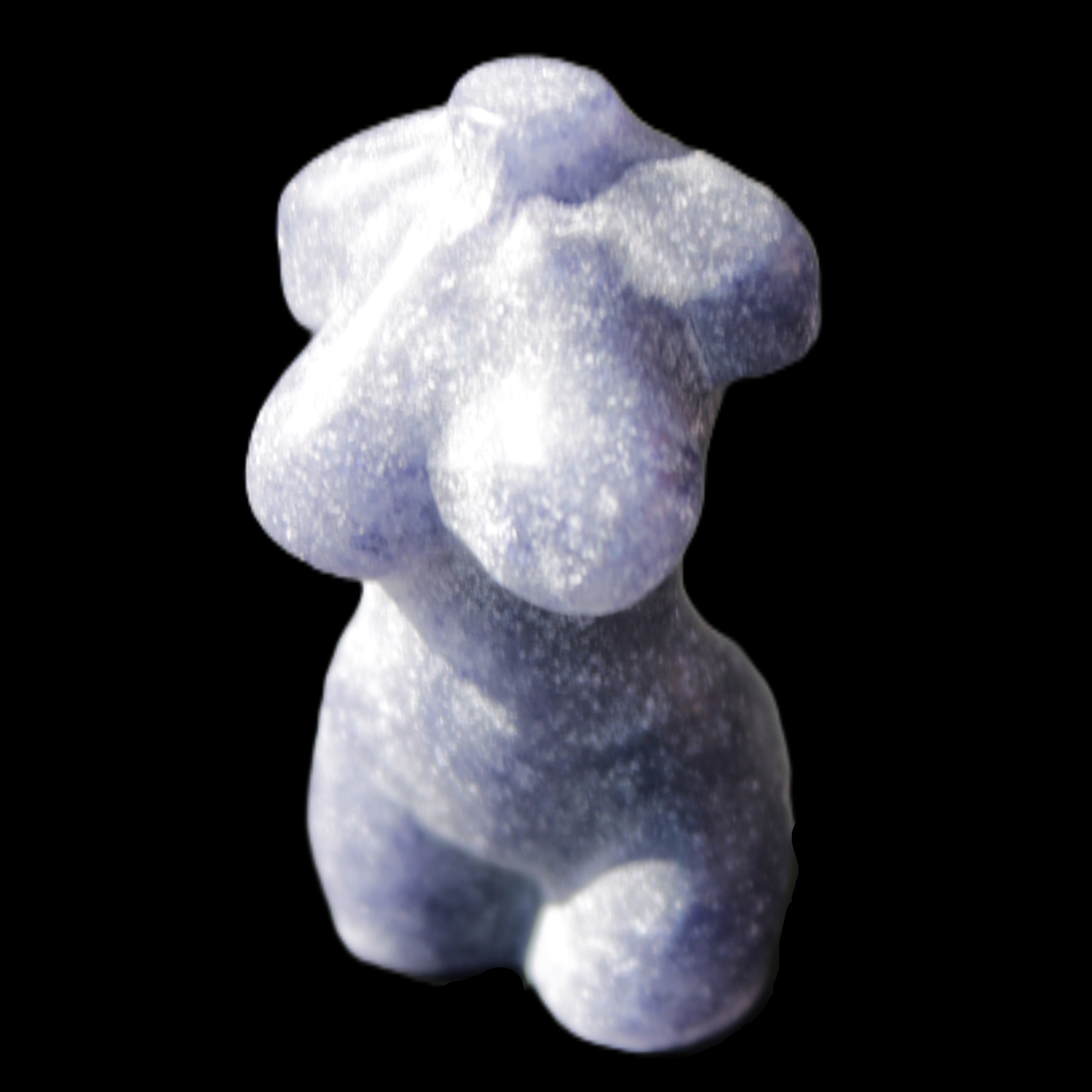 Hand-carved crystal goddess 42-47mm 20-30g in sunlight - Rocks and Things Store