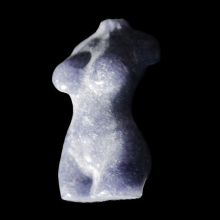 Hand-carved crystal goddess 42-47mm 20-30g in sunlight - Rocks and Things Store