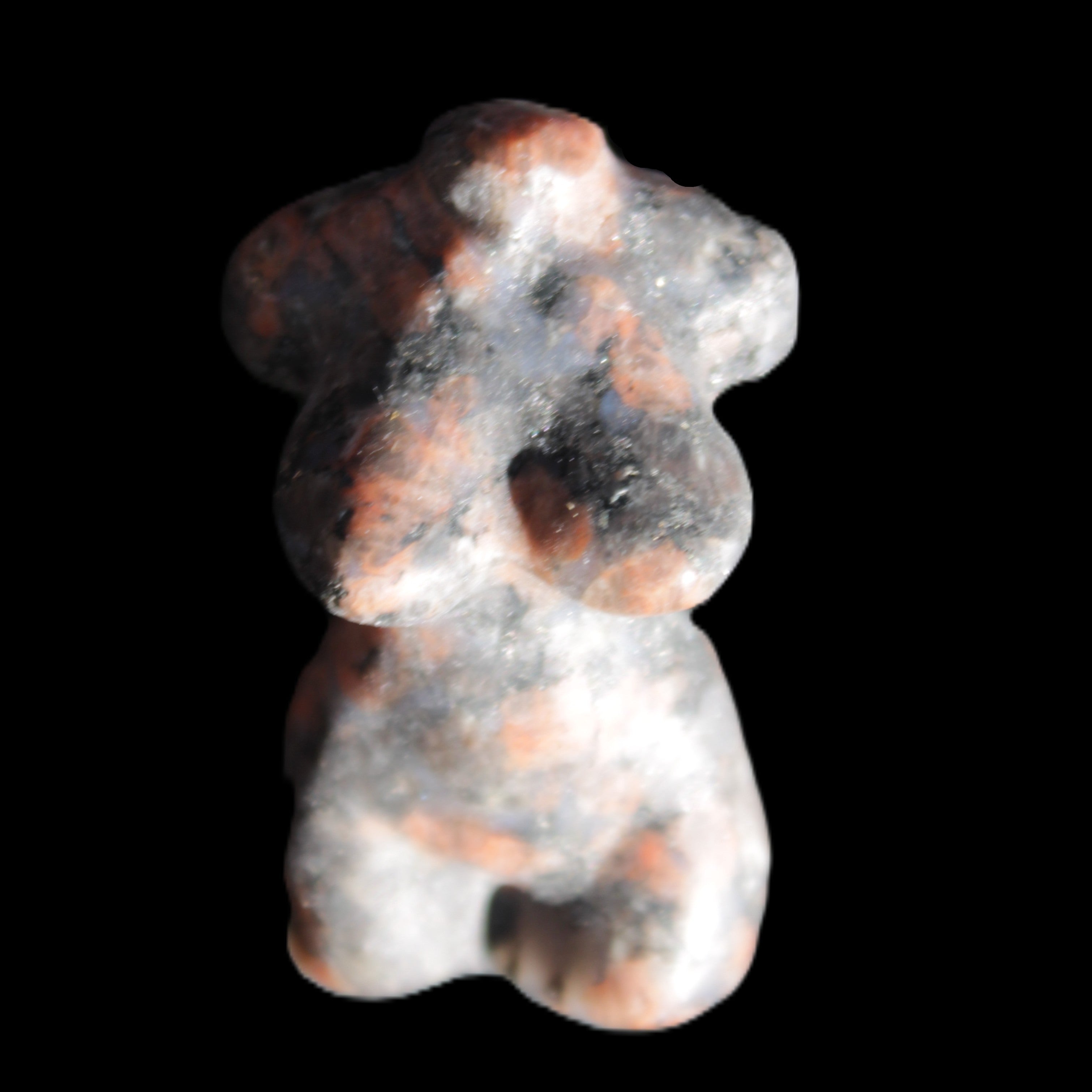 Hand-carved crystal goddess 42-47mm 20-30g in sunlight - Rocks and Things Store