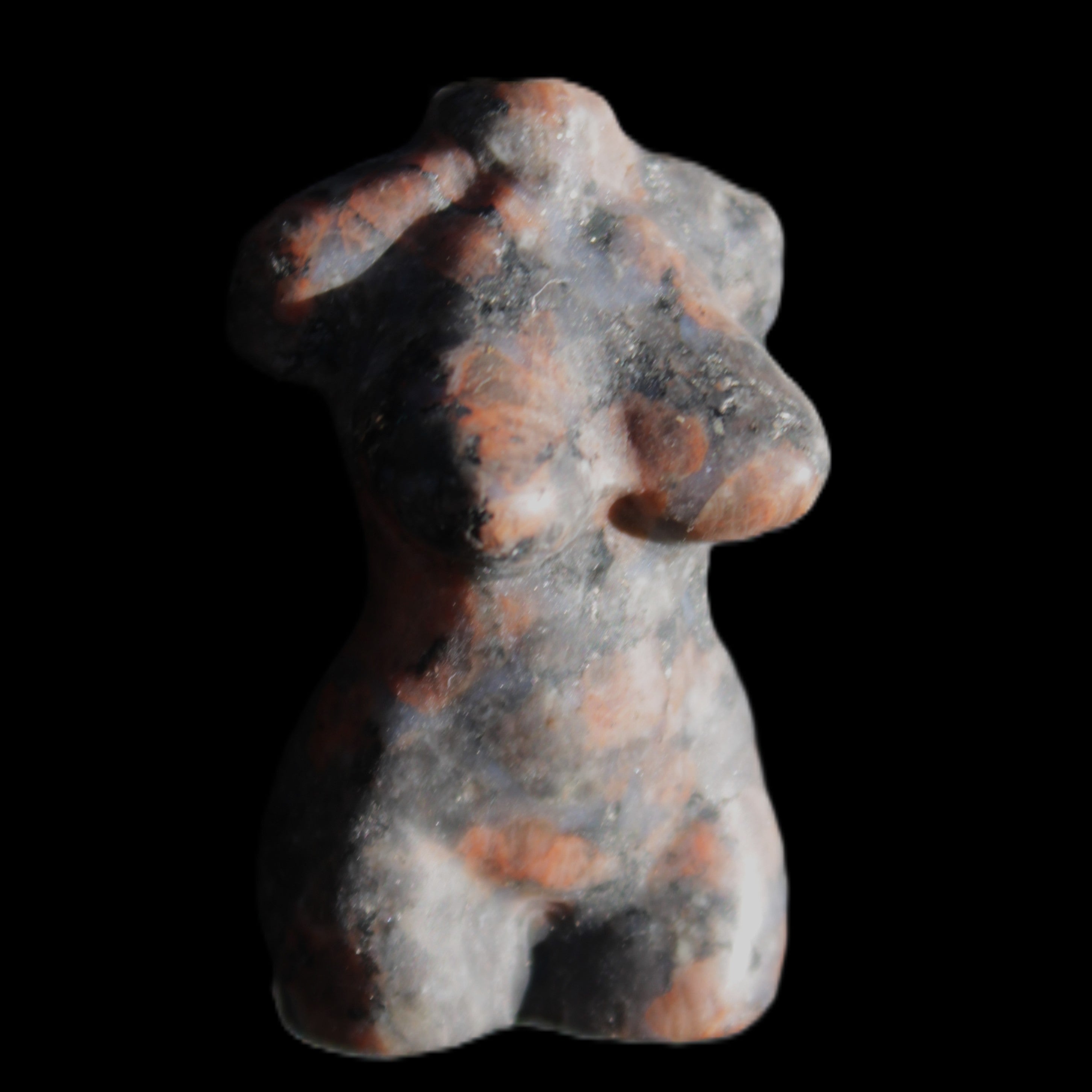 Hand-carved crystal goddess 42-47mm 20-30g in sunlight - Rocks and Things Store