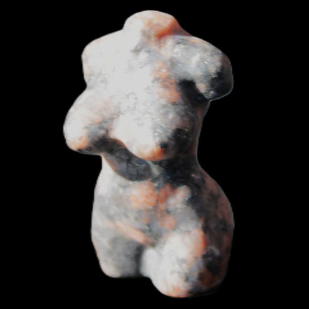 Hand-carved crystal goddess 42-47mm 20-30g in sunlight - Rocks and Things Store