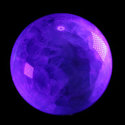 Rainbow Fluorite sphere 130mm 3740g in UV light - Rocks and Things Store