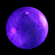 Rainbow Fluorite sphere 130mm 3740g in UV light - Rocks and Things Store