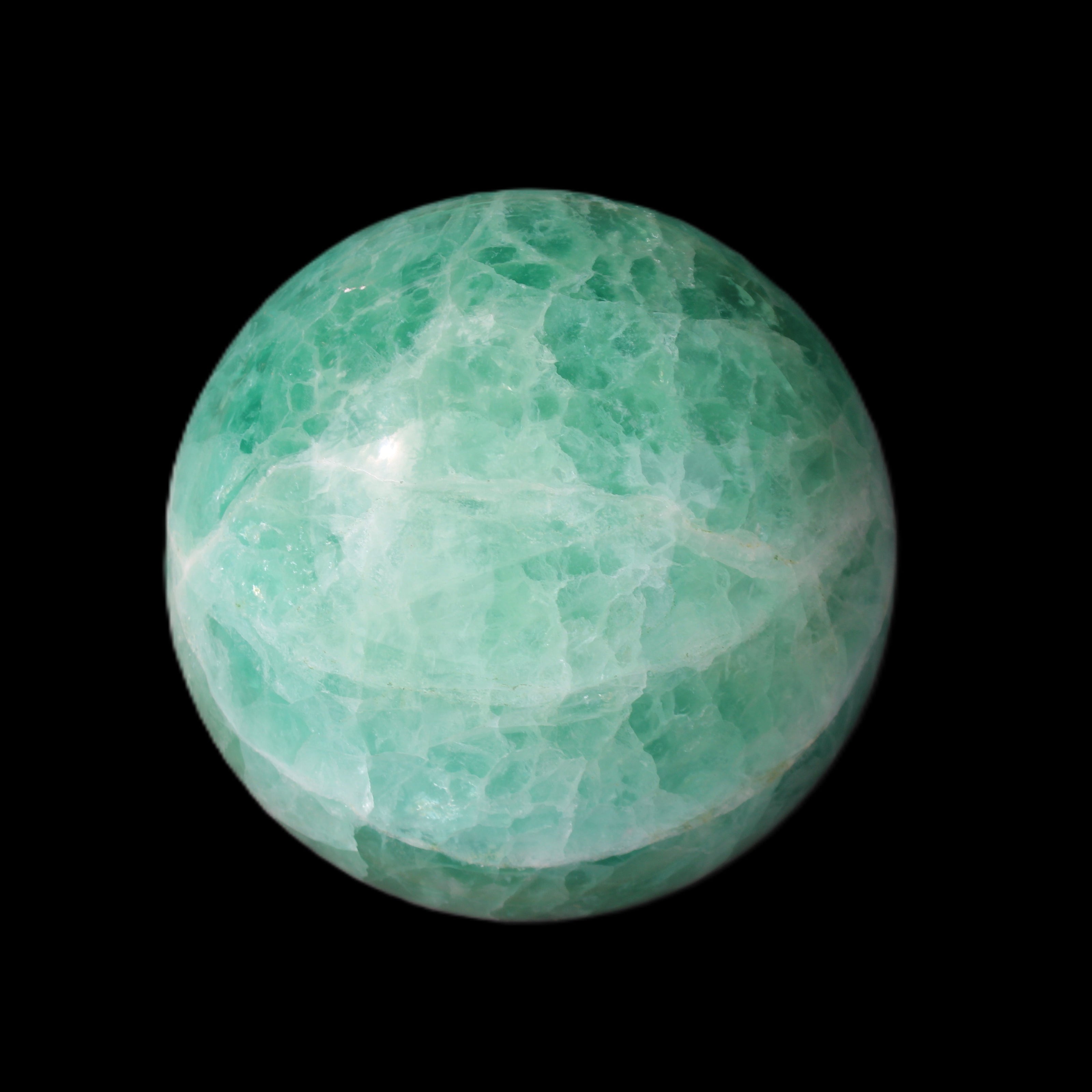 Rainbow Fluorite sphere 130mm 3740g in sunlight - Rocks and Things Store