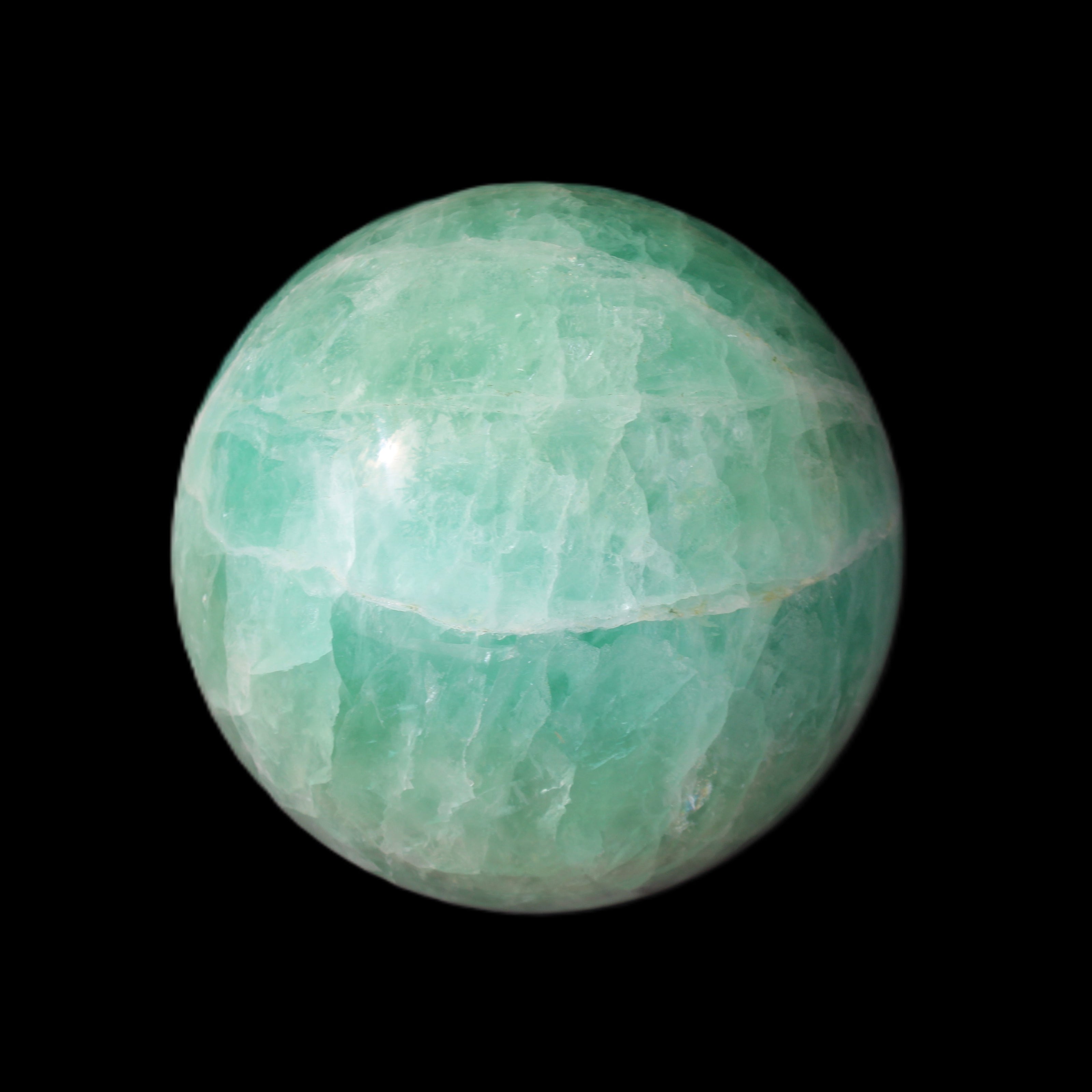 Rainbow Fluorite sphere 130mm 3740g in sunlight - Rocks and Things Store
