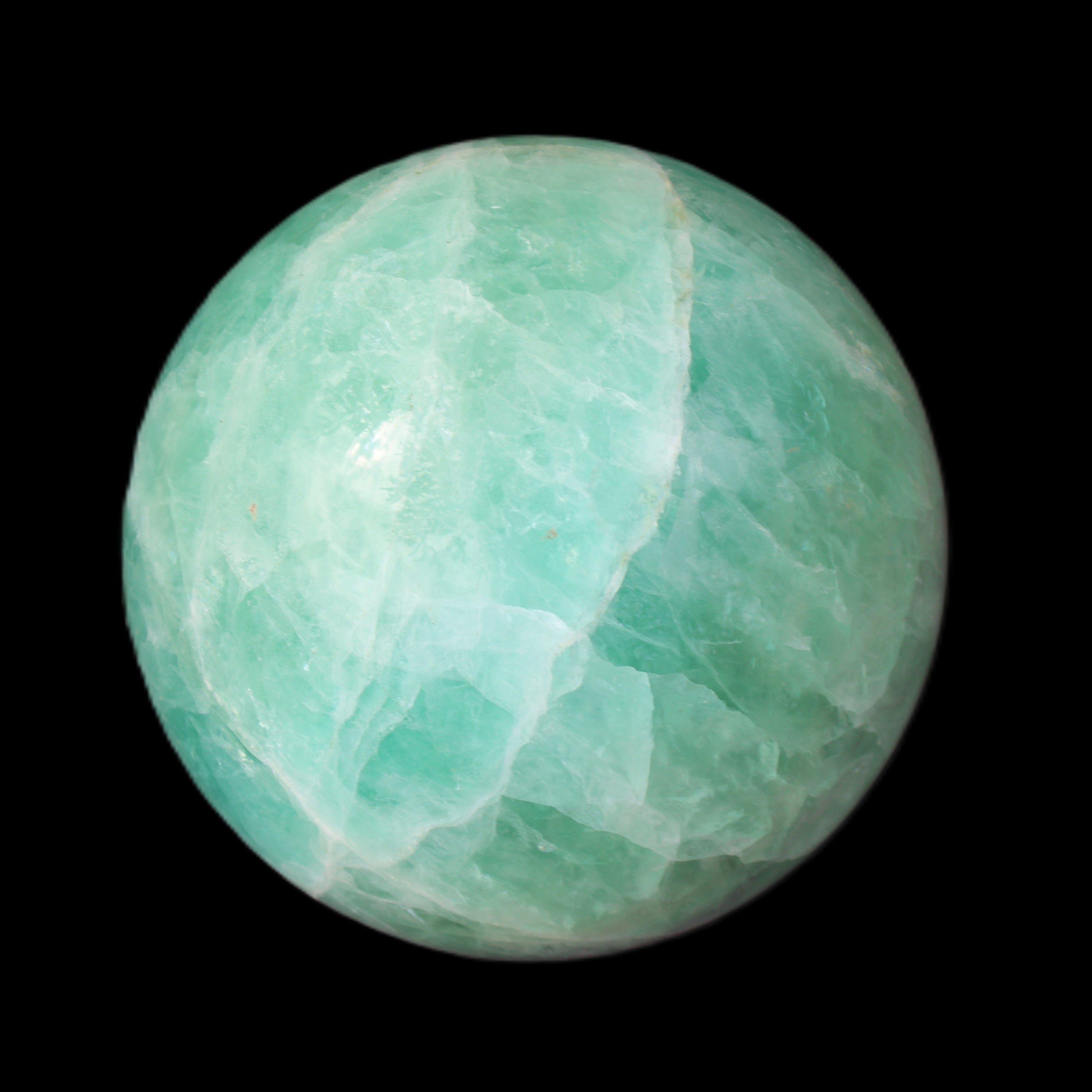 Rainbow Fluorite sphere 130mm 3740g in sunlight - Rocks and Things Store