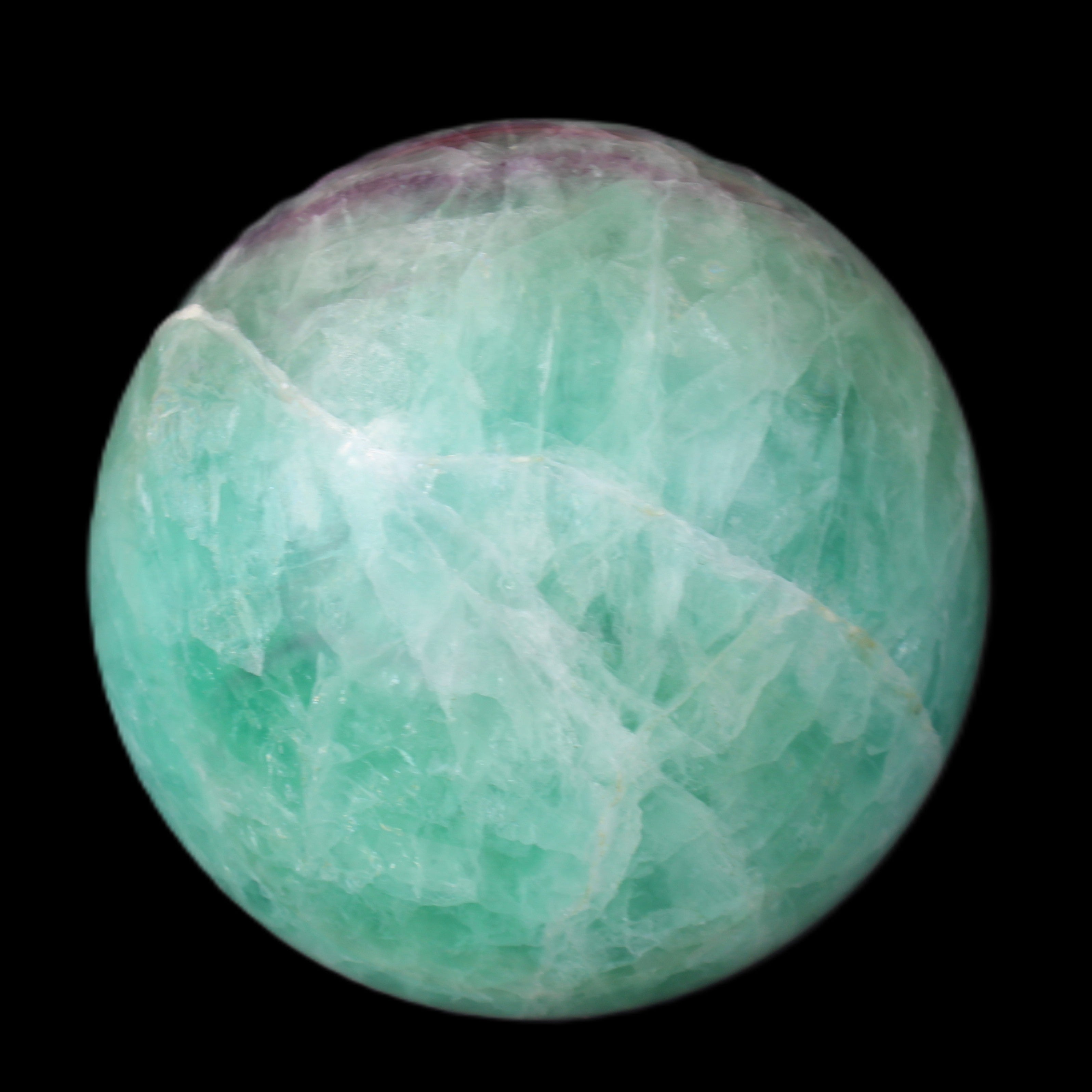 Rainbow Fluorite sphere 130mm 3740g in sunlight - Rocks and Things Store