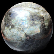 Huge Labradorite sphere 148mm 5320g in sunlight - Rocks and Things Store