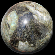 Huge Labradorite sphere 148mm 5320g in sunlight - Rocks and Things Store