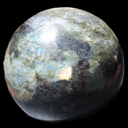 Huge Labradorite sphere 148mm 5320g in sunlight - Rocks and Things Store