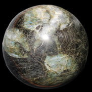 Huge Labradorite sphere 148mm 5320g in sunlight - Rocks and Things Store