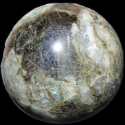 Huge Labradorite sphere 148mm 5320g in sunlight - Rocks and Things Store