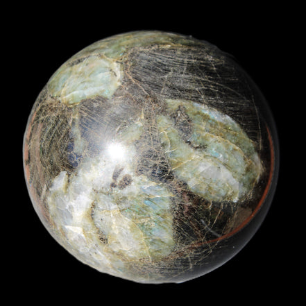 Huge Labradorite sphere 148mm 5320g in sunlight - Rocks and Things Store