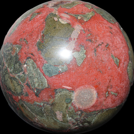 Dragons Blood Stone sphere 146mm 5100g in sunlight - Rocks and Things Store