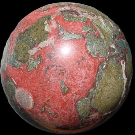 Dragons Blood Stone sphere 146mm 5100g in sunlight - Rocks and Things Store