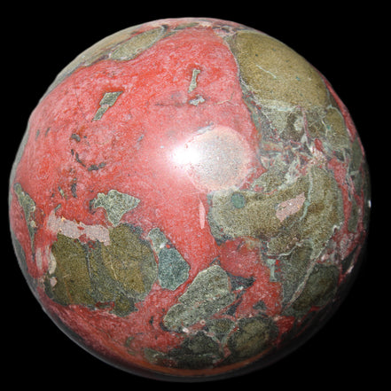 Dragons Blood Stone sphere 146mm 5100g in sunlight - Rocks and Things Store