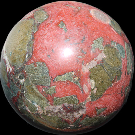 Dragons Blood Stone sphere 146mm 5100g in sunlight - Rocks and Things Store