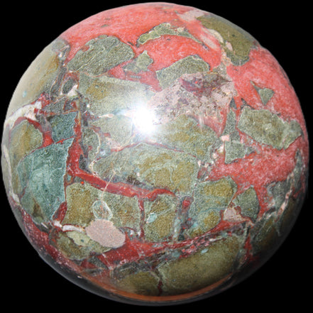 Dragons Blood Stone sphere 146mm 5100g in sunlight - Rocks and Things Store