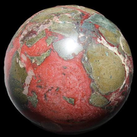 Dragons Blood Stone sphere 146mm 5100g in sunlight - Rocks and Things Store