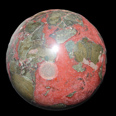 Dragons Blood Stone sphere 146mm 5100g in sunlight - Rocks and Things Store
