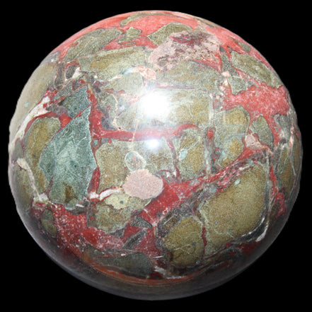 Dragons Blood Stone sphere 146mm 5100g in sunlight - Rocks and Things Store