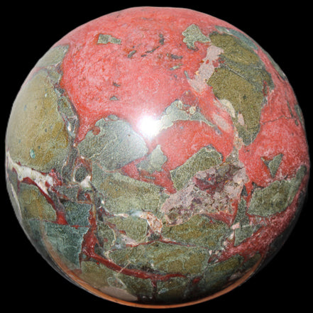 Dragons Blood Stone sphere 146mm 5100g in sunlight - Rocks and Things Store