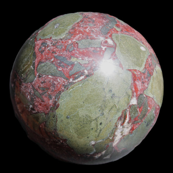 Dragons Blood Stone sphere 143mm 4620g in sunlight - Rocks and Things Store