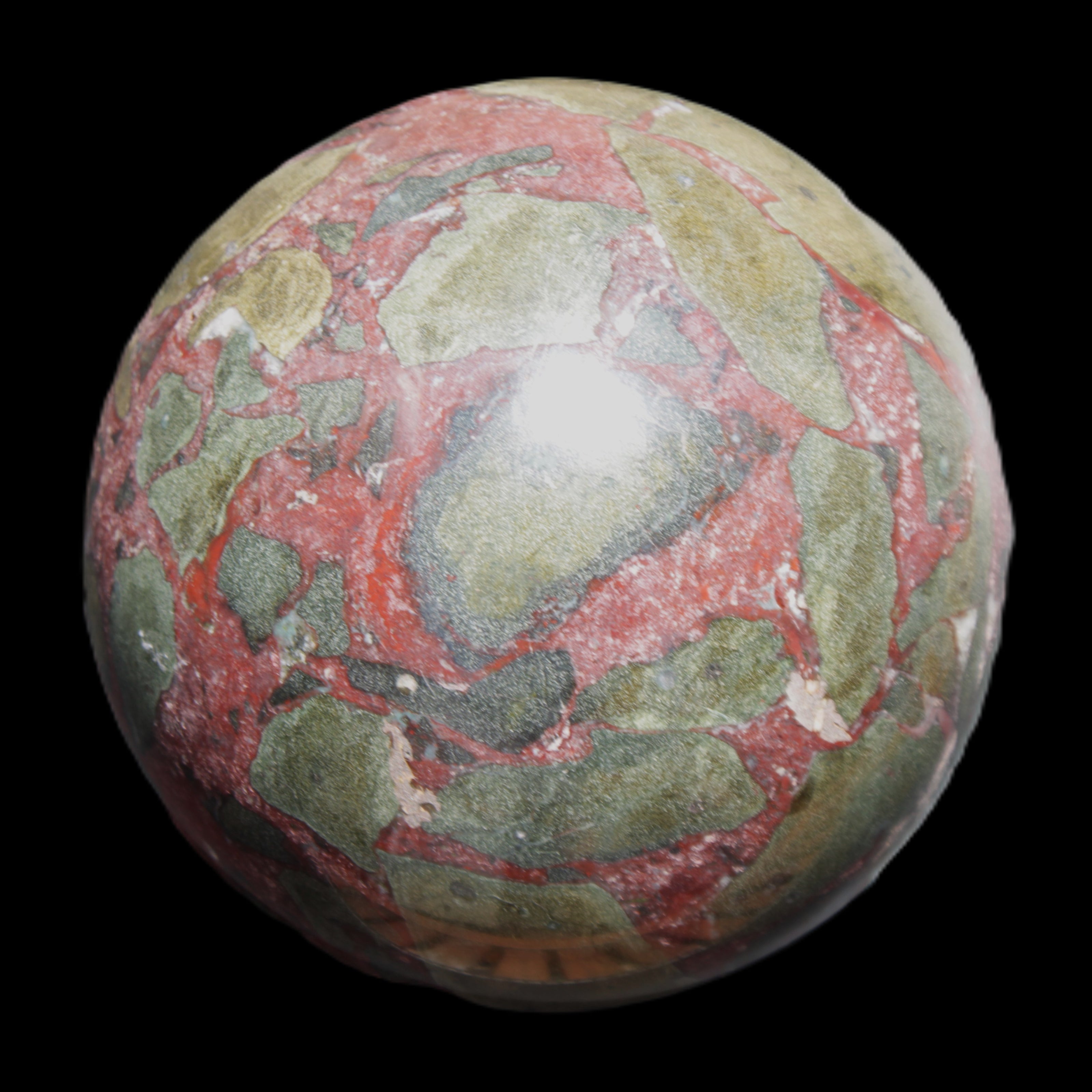 Dragons Blood Stone sphere 143mm 4620g in sunlight - Rocks and Things Store