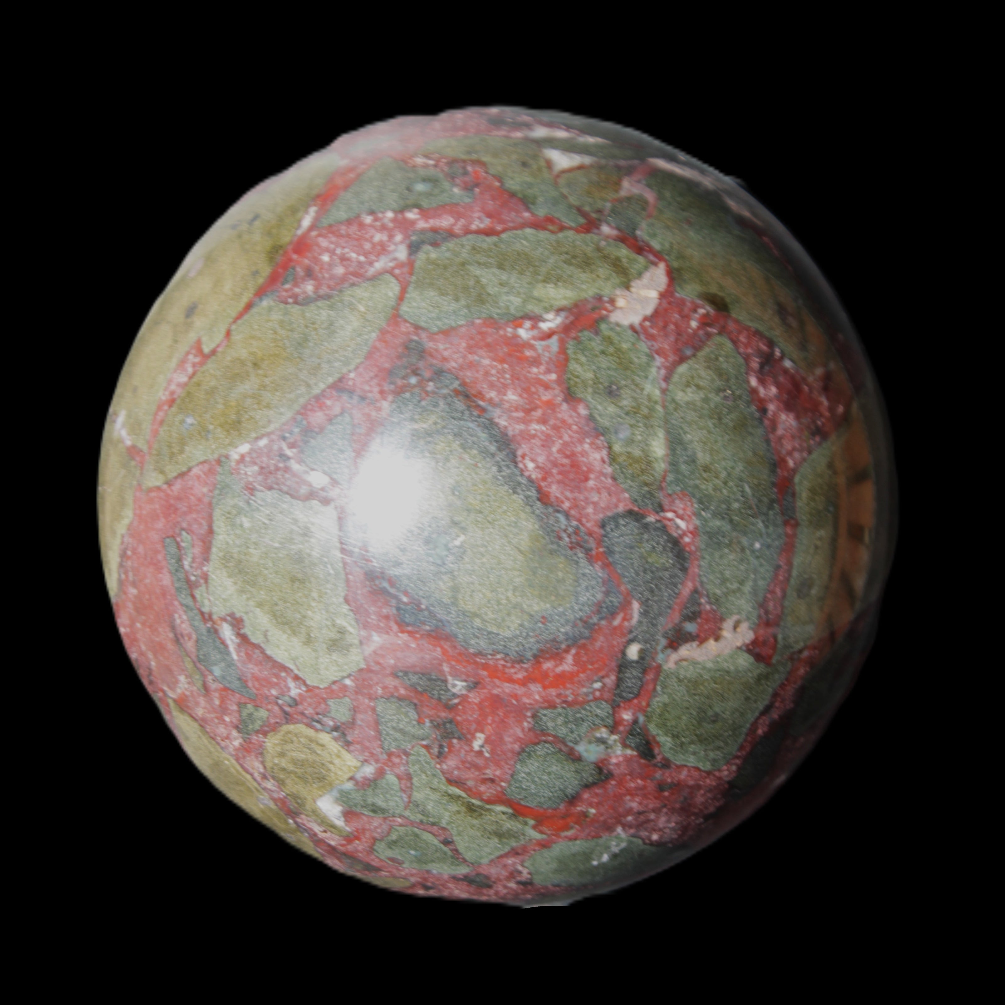 Dragons Blood Stone sphere 143mm 4620g in sunlight - Rocks and Things Store