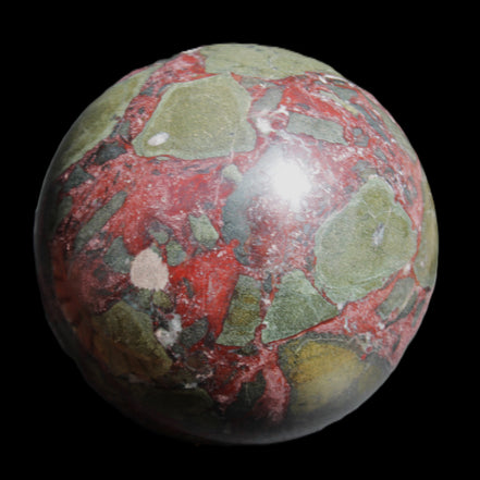 Dragons Blood Stone sphere 143mm 4620g in sunlight - Rocks and Things Store