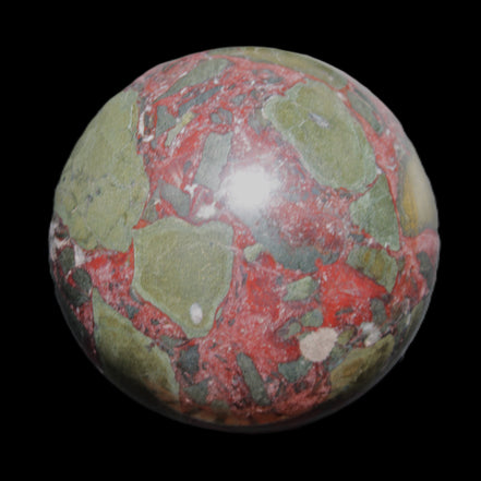 Dragons Blood Stone sphere 143mm 4620g in sunlight - Rocks and Things Store