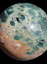 Large Ocean Jasper sphere 129mm 2900g in sunlight - Rocks and Things Store